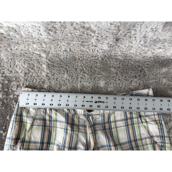 Paradise Shores Size 12 Flat Front Plaid Shorts Colorful Button Zip Casual - Picture 3 of 10